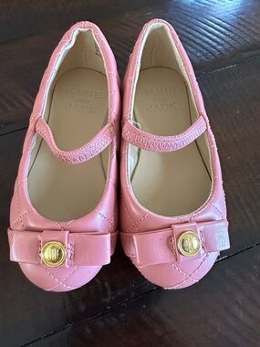 Janie and Jack Pink Quilted Bow Mary Jane Flats